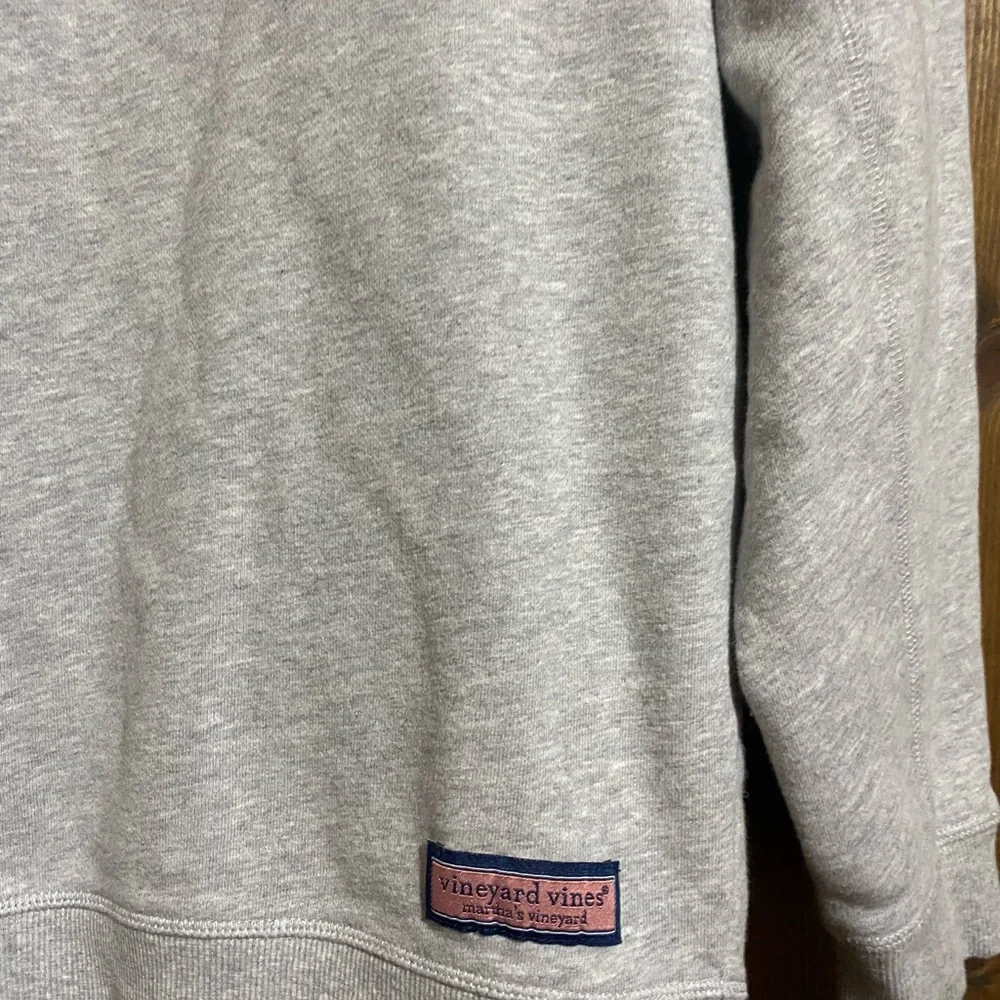 Vineyard Vines Grey Quarter Zip Pull Over, size S, smoke free home - Picture 2 of 4